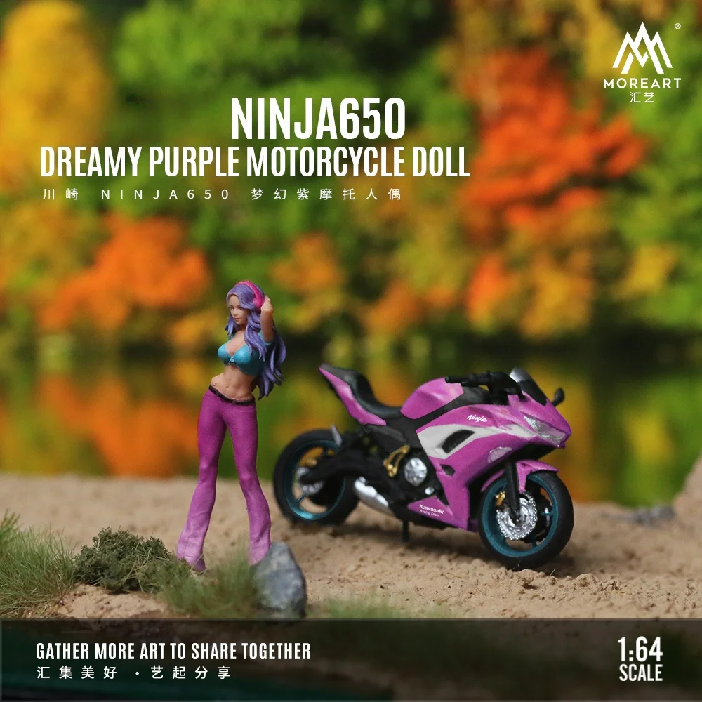 TimeMicro & MoreArt 1:64 NINJA650 Dreamy Purple Motorcycle Figure Set Resin Model
TimeMicro & MoreArt 1:64 NINJA650 Dreamy Purple Motorcycle Figure Set Resin Model