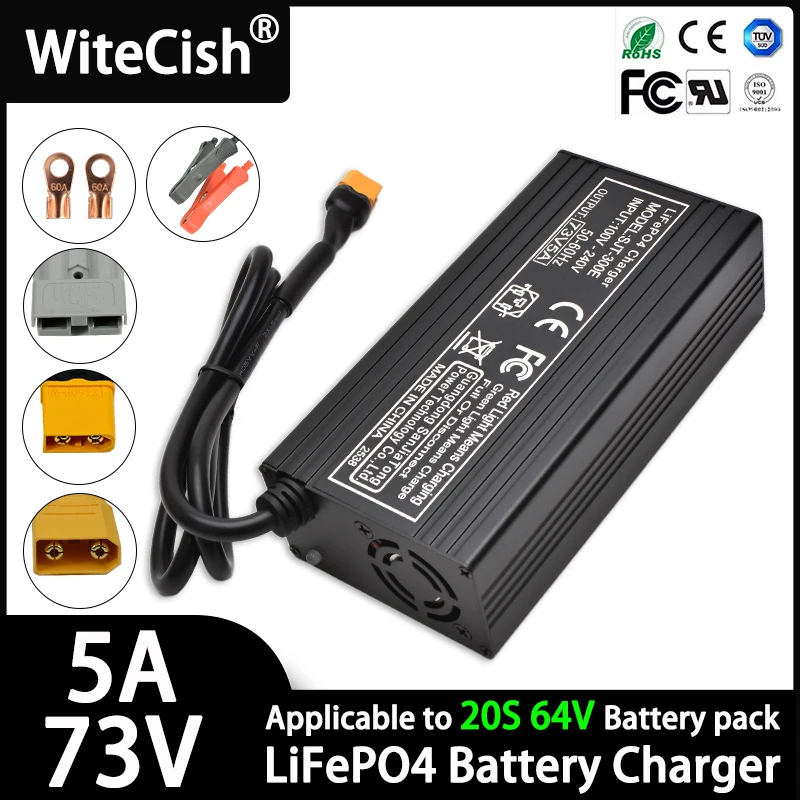 20S 73V 5A Зарядное устройство LiFePO4 для аккумулятора LiFePO4 20S 64V Аккумуляторная батарея быстрое зарядное устройство алюминиевый корпус с охлаждающим вентилятором
20S 73V 5A Зарядное устройство LiFePO4 для аккумулятора LiFePO4 20S 64V Аккумуляторная батарея быстрое зарядное устройство алюминиевый корпус с охлаждающим вентилятором