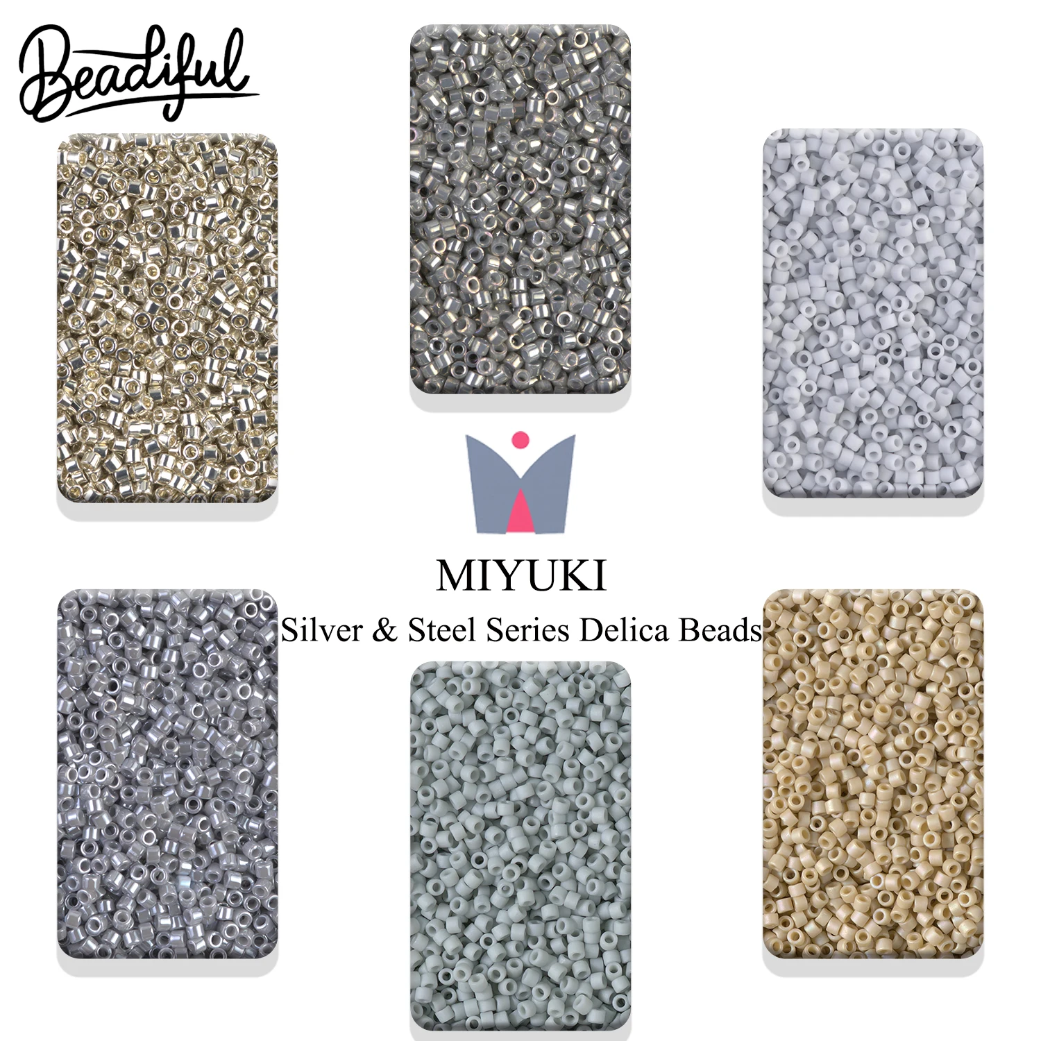 BEADIFUL 10g/2000pcs MIYUKI DELICA BEADS 11/0 - Silver Steel Series Japan Glass Seed Beads for DIY Jewelry Crafting
BEADIFUL 10g/2000pcs MIYUKI DELICA BEADS 11/0 - Silver Steel Series Japan Glass Seed Beads for DIY Jewelry Crafting