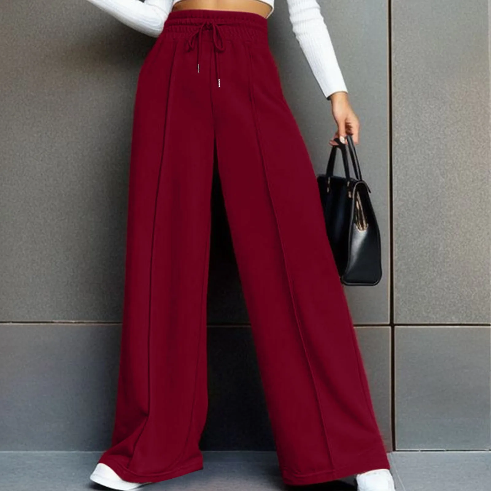 Autumn And Winter Women's Red Sweatpants Trousers Commuting Casual Pants Comfortable High Waist Loose Wide Leg Pants Women
Autumn And Winter Women's Red Sweatpants Trousers Commuting Casual Pants Comfortable High Waist Loose Wide Leg Pants Women