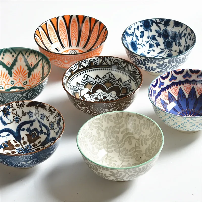 Ceramic 4.7-inch rice Nordic style dining bowl underglaze tableware creative home soup small bowl.
Ceramic 4.7-inch rice Nordic style dining bowl underglaze tableware creative home soup small bowl.