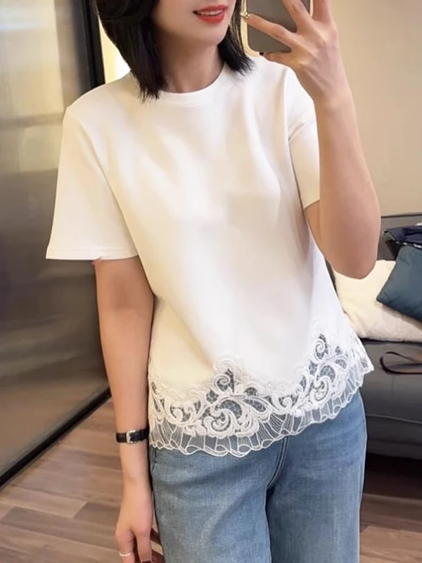 Модный базовый однотонный топ с круглым вырезом, тонкий летний пуловер, женский вязаный тонкий свободный кружевной универсальный свитер с короткими рукавами Z736
Модный базовый однотонный топ с круглым вырезом, тонкий летний пуловер, женский вязаный тонкий свободный кружевной универсальный свитер с короткими рукавами Z736