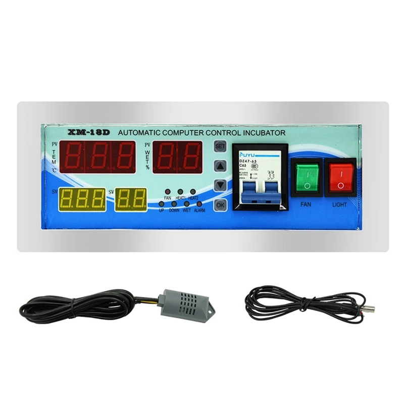 XM-18D Automatic Incubator Controller Temperature And Humidity Controller For Hatching Equipment Durable 110V US Plug
XM-18D Automatic Incubator Controller Temperature And Humidity Controller For Hatching Equipment Durable 110V US Plug