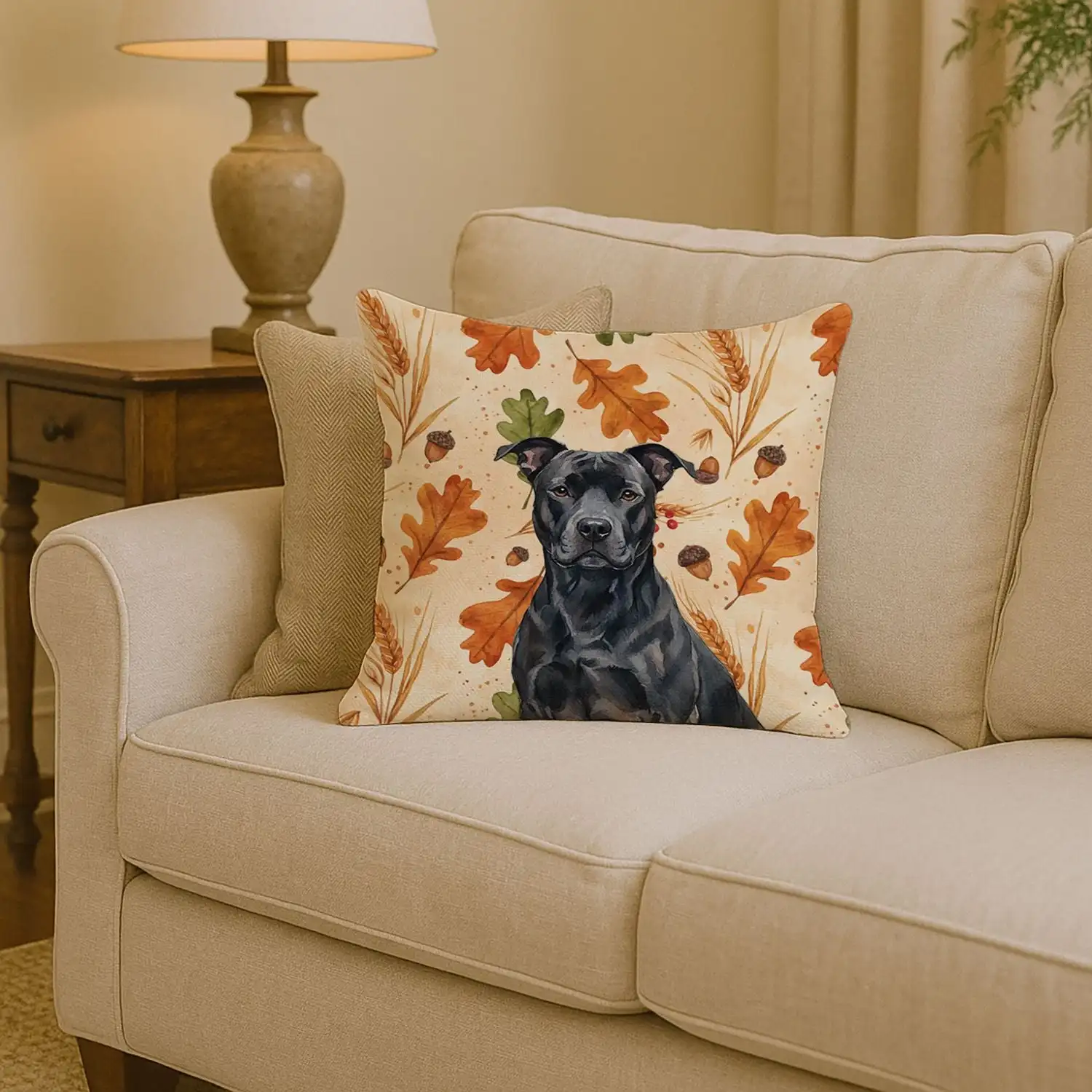 Upgraded Version Black American Staffordshire Terrier Heirloom Fall Throw Pillow Decorative Indoor Outdoor Accent Cushion for Co
Upgraded Version Black American Staffordshire Terrier Heirloom Fall Throw Pillow Decorative Indoor Outdoor Accent Cushion for Co