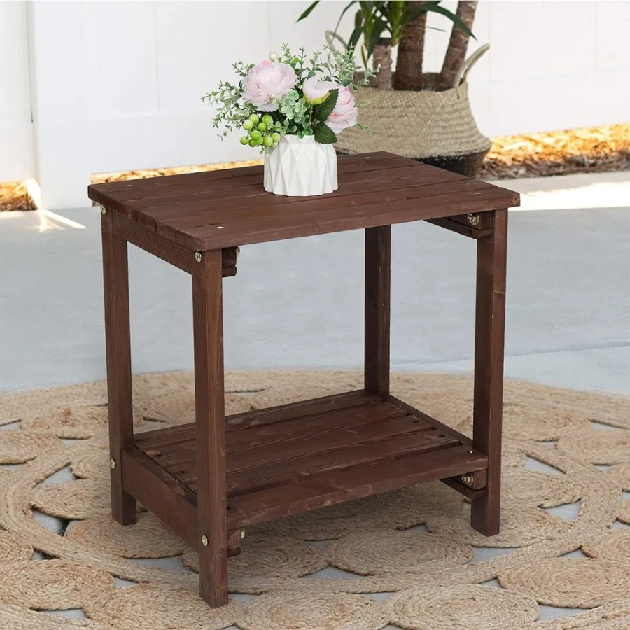 Rectangular Side Table for Patio Porch Garden Indoor Outdoor Companion 19.7L 14.W 19.7H Inches
Rectangular Side Table for Patio Porch Garden Indoor Outdoor Companion 19.7L 14.W 19.7H Inches