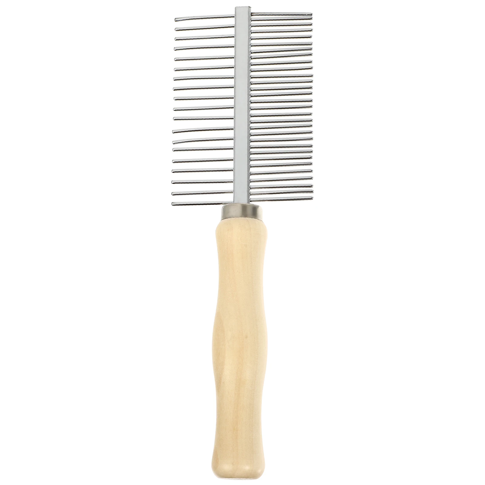 Stainless Steel Pet Grooming Brush 17x5 2cm Wood Handle Double Sided Fine Tooth Normal Density Durable Cat Dog Hair Comb
Stainless Steel Pet Grooming Brush 17x5 2cm Wood Handle Double Sided Fine Tooth Normal Density Durable Cat Dog Hair Comb