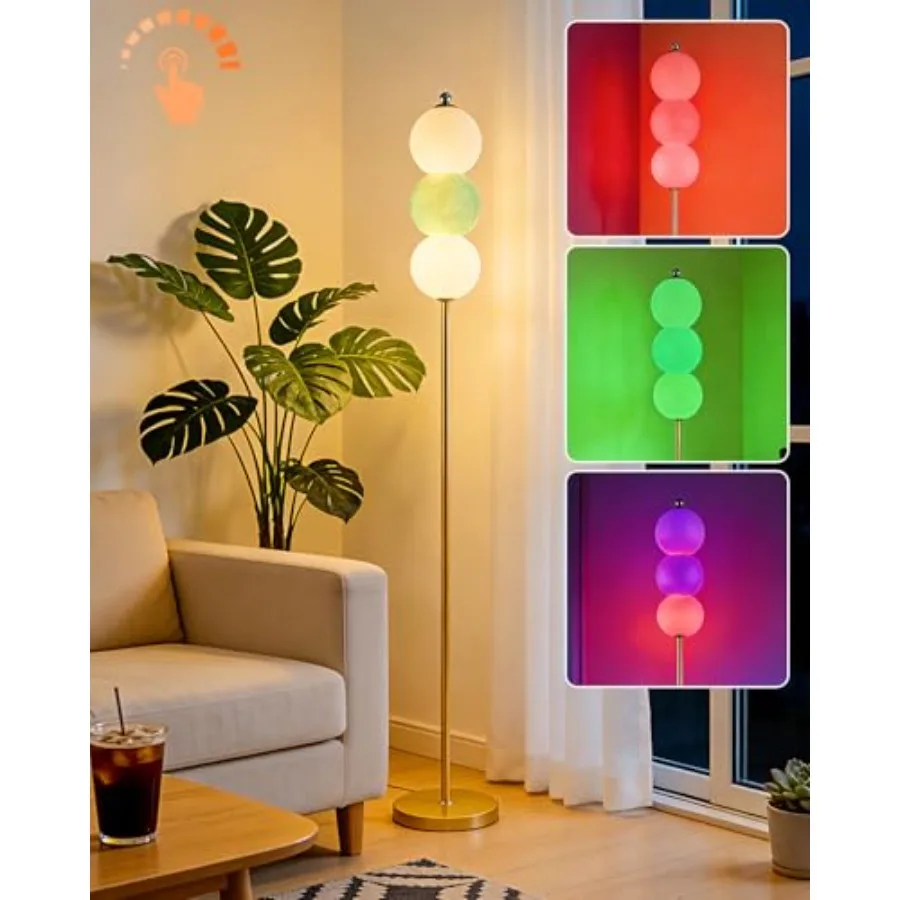 RGB Floor Lamp with Touch Control Dimmable Globe Modern Standing Lamp RGBand3000K Color Changing LED Floor Lamp Ambient Lightin
RGB Floor Lamp with Touch Control Dimmable Globe Modern Standing Lamp RGBand3000K Color Changing LED Floor Lamp Ambient Lightin