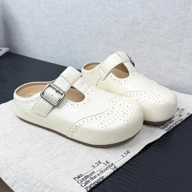 Retro Womens Shoes Exquisite Block Carving Mueller Slippers for Woman Luxury Baotou Casual Shoes Designer Shoes Zapatos De Mujer
Retro Womens Shoes Exquisite Block Carving Mueller Slippers for Woman Luxury Baotou Casual Shoes Designer Shoes Zapatos De Mujer