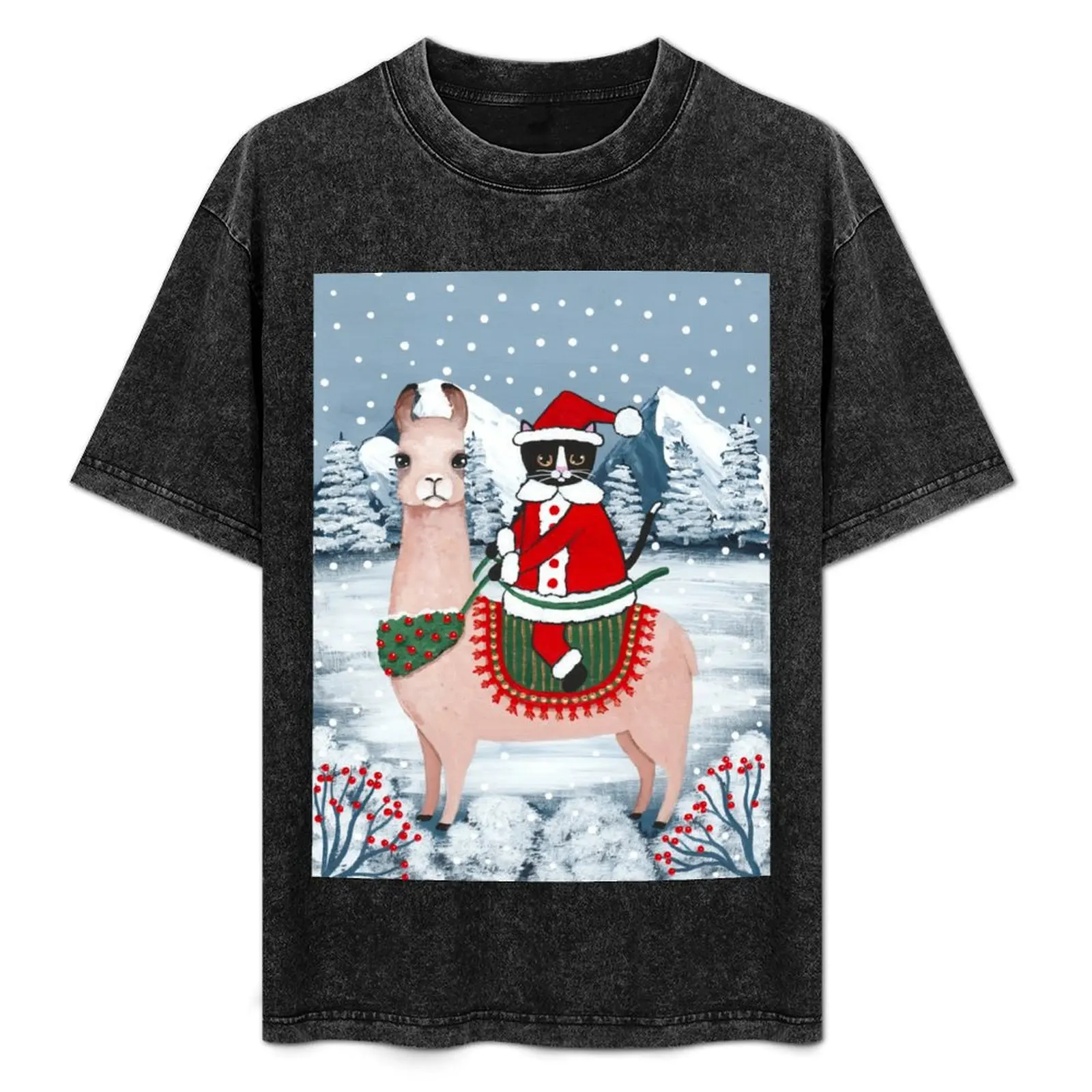 Santa Claws Cat and Llama T-Shirt Plus Size Loose Short Sleeve Top
Santa Claws Cat and Llama T-Shirt Plus Size Loose Short Sleeve Top