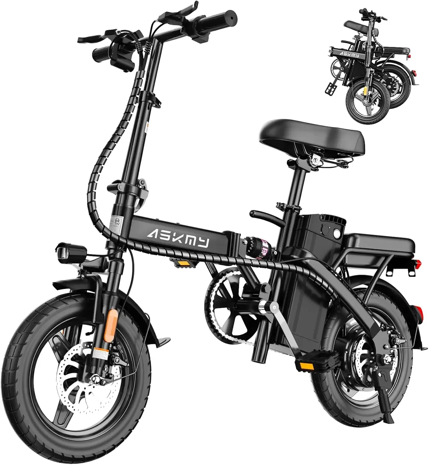 Foldable Electric Bike for Adults and Teens, 750W Peak Motor Ebike, 14" Folding E-Bike with 20 MPH, 30-35 Miles PAS Range, Elect
Foldable Electric Bike for Adults and Teens, 750W Peak Motor Ebike, 14" Folding E-Bike with 20 MPH, 30-35 Miles PAS Range, Elect