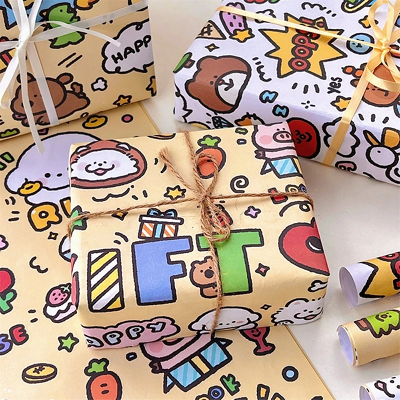 Kawaii Gifts Wrapping Paper Graffiti Pattern Gift Packaging Coated Paper Packaging Colored Paper Presents Decoration 50X70cm
Kawaii Gifts Wrapping Paper Graffiti Pattern Gift Packaging Coated Paper Packaging Colored Paper Presents Decoration 50X70cm