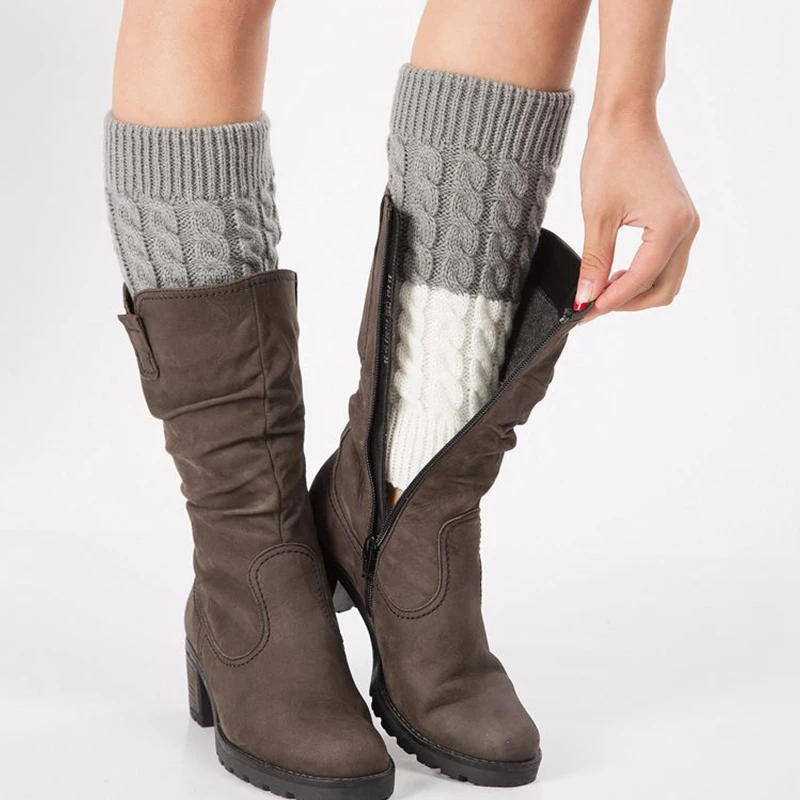Winter Two-Color Splicing Outerwear Warm Knitted Foot Cover Wool Stripe Contrasting Color Leg Protection Boot Cover Wholesale
Winter Two-Color Splicing Outerwear Warm Knitted Foot Cover Wool Stripe Contrasting Color Leg Protection Boot Cover Wholesale