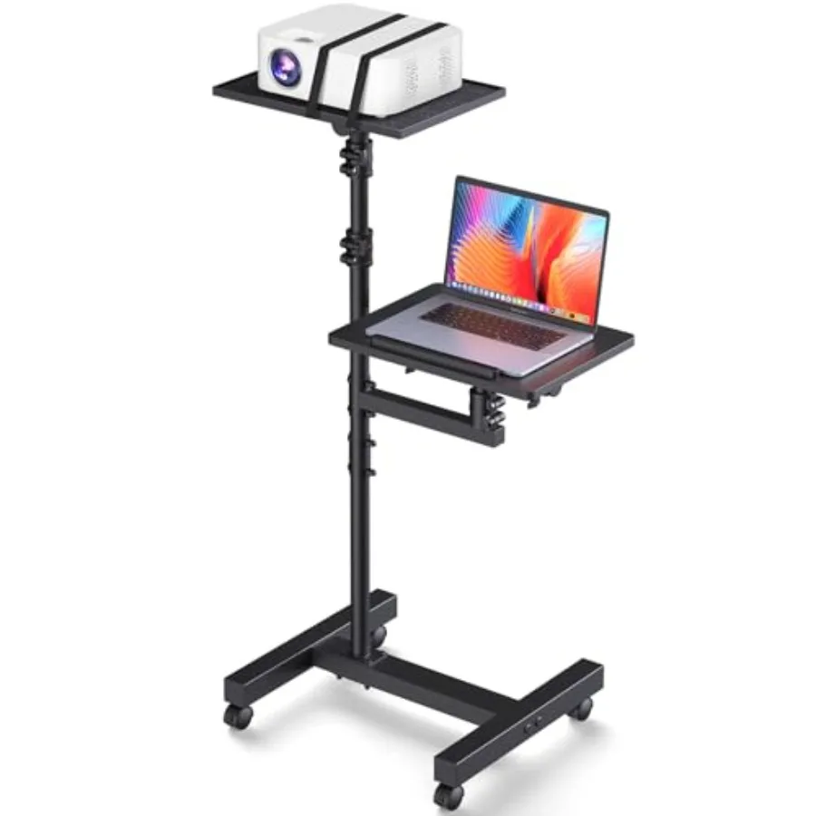 Projector stand for home theater use, aluminum alloy, black, height-adjustable up to 64 inches with smooth-rolling wheels and o
Projector stand for home theater use, aluminum alloy, black, height-adjustable up to 64 inches with smooth-rolling wheels and o