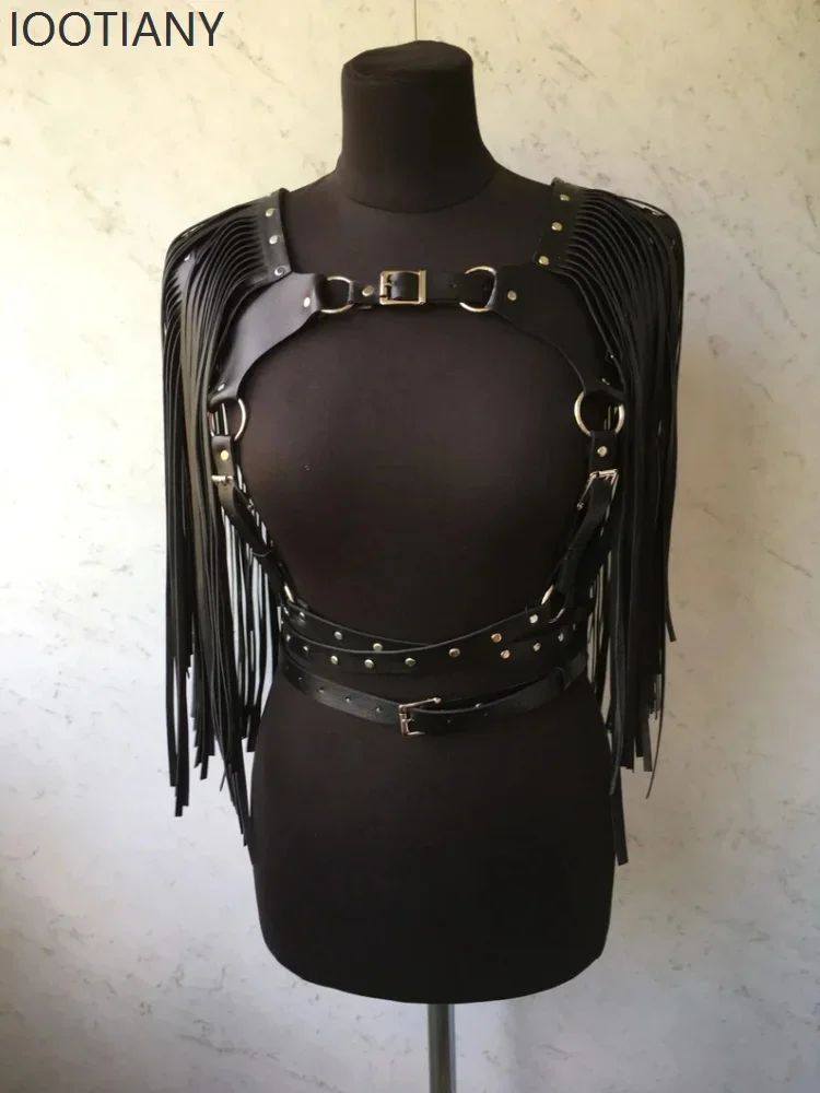 CosplayNew Fashion Black Leather Multiple Binding Tassel Shawl Decorative Sexy Nightclub Stage Performance Costume Accessories 2
CosplayNew Fashion Black Leather Multiple Binding Tassel Shawl Decorative Sexy Nightclub Stage Performance Costume Accessories 2