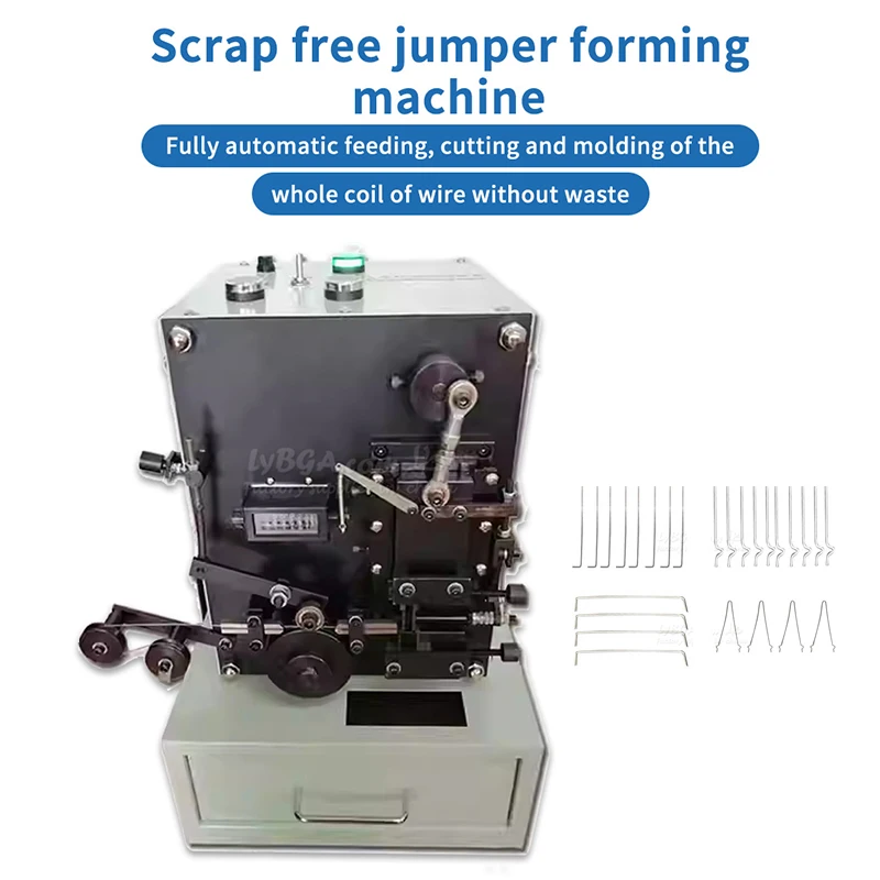 LY-802 Scrap Free Jumper Forming Machine Customized Counting Function Automatic Feeding Tinned Copper And Iron Wire Bending
LY-802 Scrap Free Jumper Forming Machine Customized Counting Function Automatic Feeding Tinned Copper And Iron Wire Bending