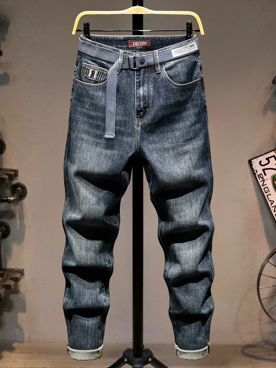 Высококачественные мужские джинсы: модные, в стиле ретро, зауженные, с отворотами, молодежные, стройнящие, длинные брюки из комфортного хлопка.
Высококачественные мужские джинсы: модные, в стиле ретро, зауженные, с отворотами, молодежные, стройнящие, длинные брюки из комфортного хлопка.