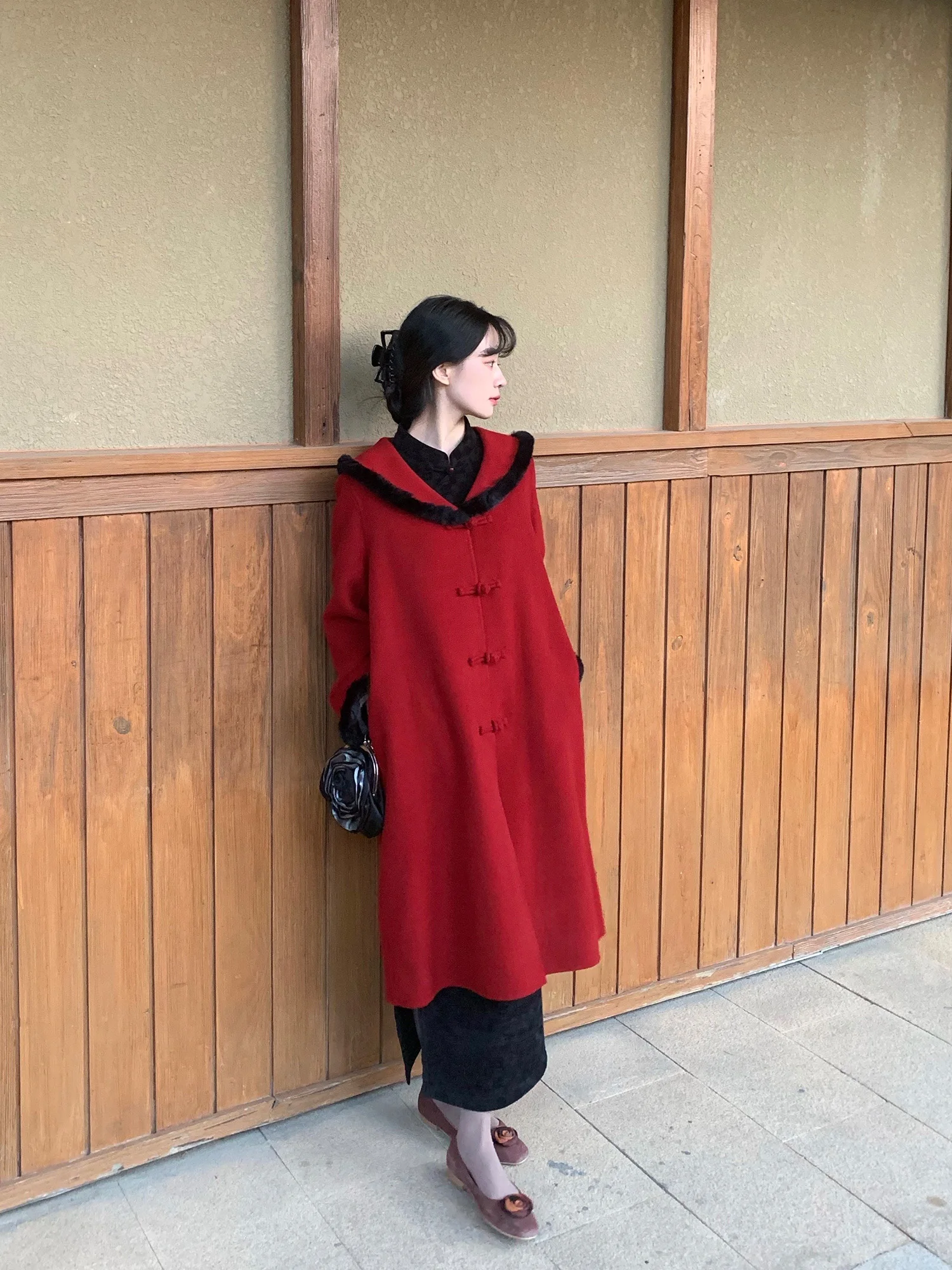 New Year's Handmade Double-Faced Woolen Coat with Large Collar Original Chinese Sle Full Wool Warm Age Poetic Imagery
New Year's Handmade Double-Faced Woolen Coat with Large Collar Original Chinese Sle Full Wool Warm Age Poetic Imagery