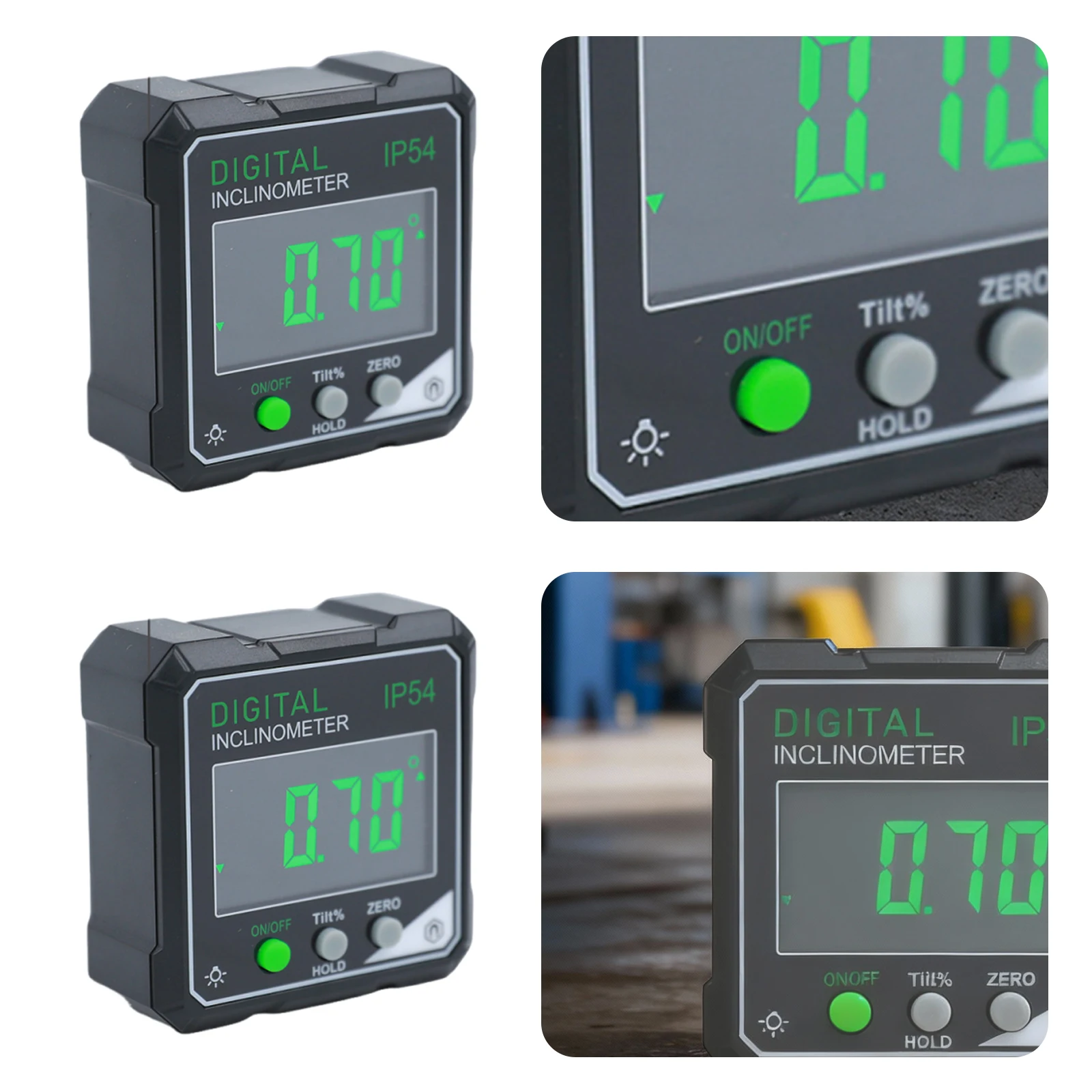 Digital Angle Finder LED Screen 4-Side Magnetic Angle Gauge 4×90° Electronic Cube Inclinometer Woodworking Measuring Tool
Digital Angle Finder LED Screen 4-Side Magnetic Angle Gauge 4×90° Electronic Cube Inclinometer Woodworking Measuring Tool