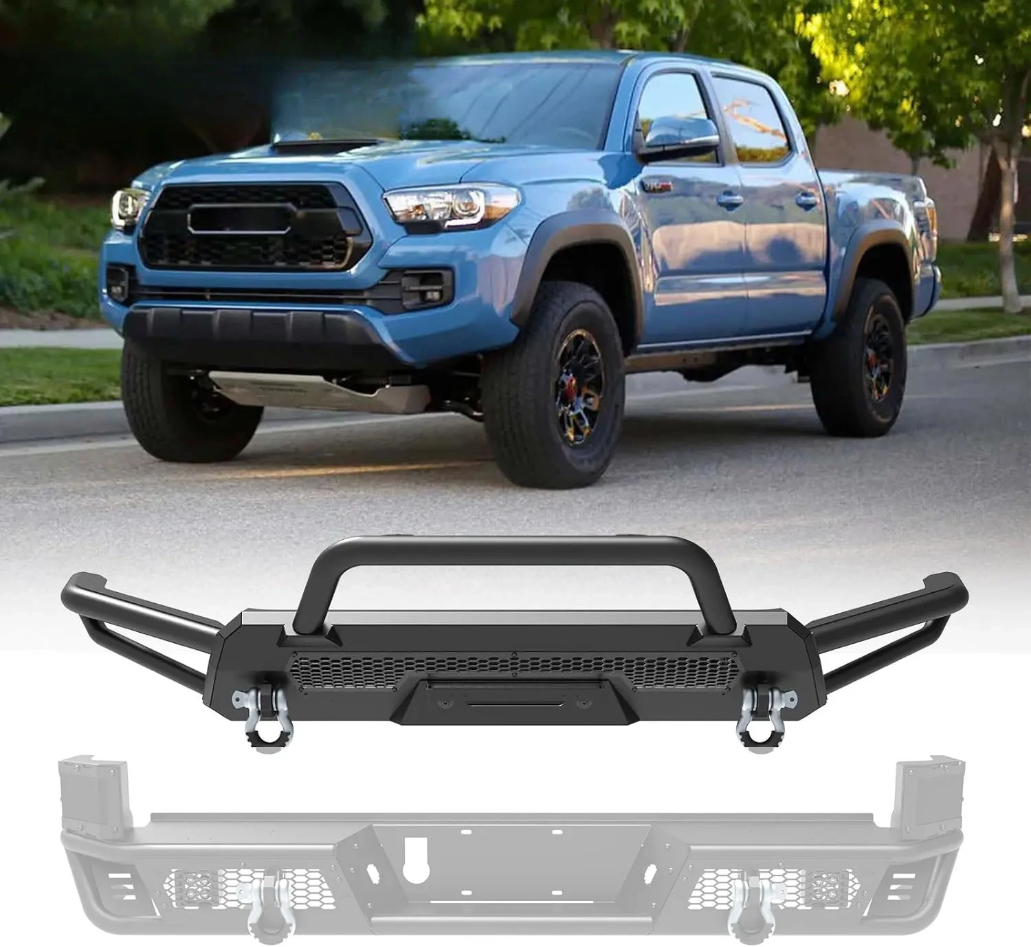 Pickup Guard Equipment Heavry Duty Steel Rust Resistant Car Bumper For Tacoma 2016-2023
Pickup Guard Equipment Heavry Duty Steel Rust Resistant Car Bumper For Tacoma 2016-2023