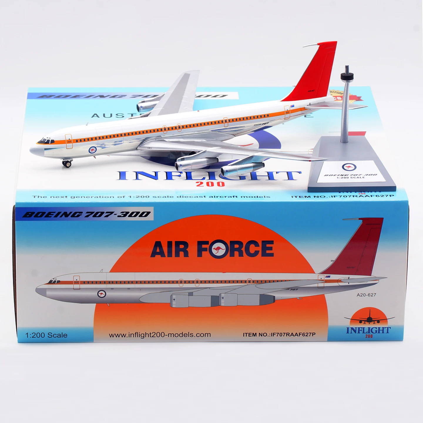 IF707RAAF627P Alloy Collectible Plane Gift INFLIGHT 1:200 Australia-Air Force Boeing 707-300 Diecast Aircraft Jet Model A20-627
IF707RAAF627P Alloy Collectible Plane Gift INFLIGHT 1:200 Australia-Air Force Boeing 707-300 Diecast Aircraft Jet Model A20-627