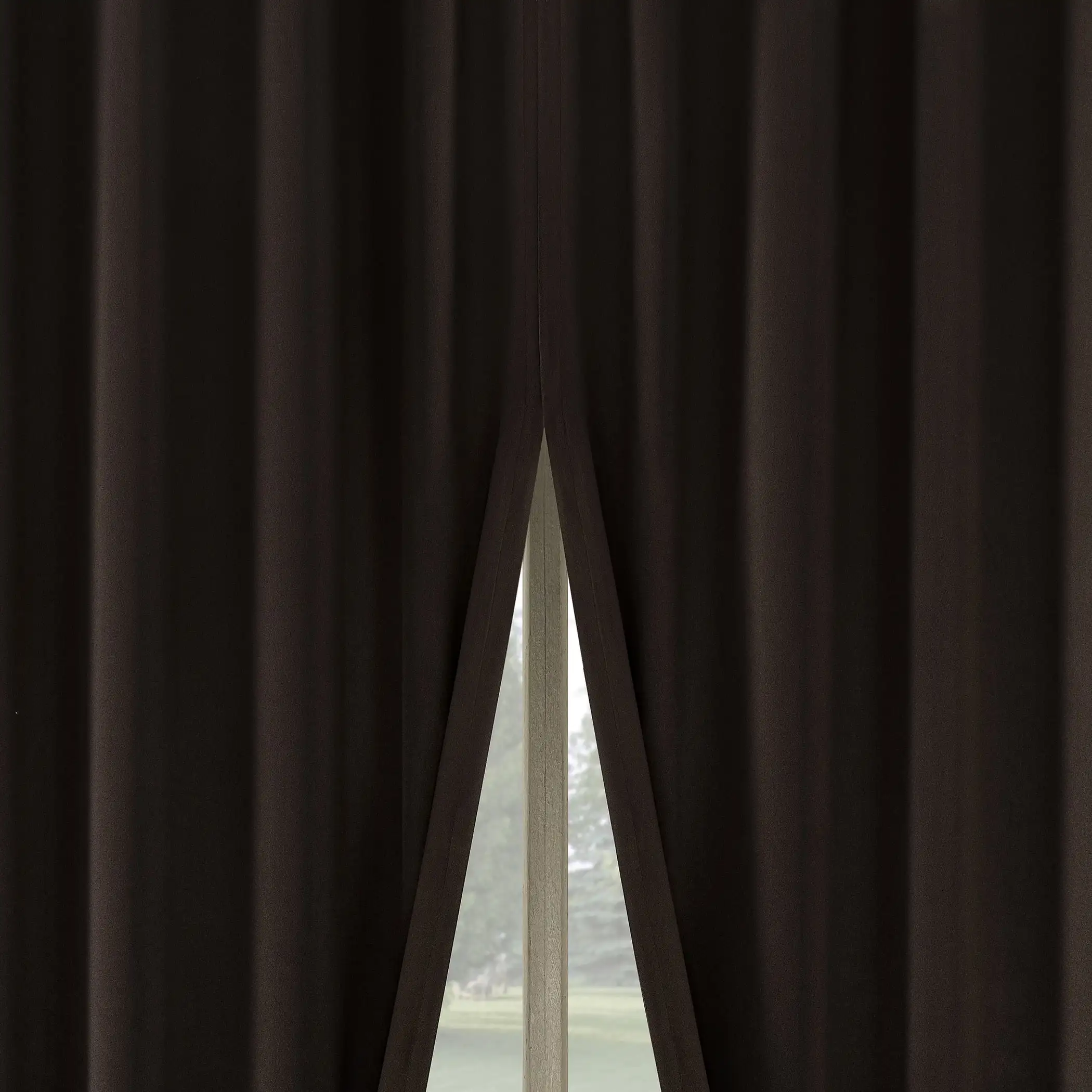 Aria 2-Pack Magnetic Closure Theater Grade 100% Blackout Back Tab Curtain Panel Pair, 52X63, Chocolate Brown
Aria 2-Pack Magnetic Closure Theater Grade 100% Blackout Back Tab Curtain Panel Pair, 52X63, Chocolate Brown