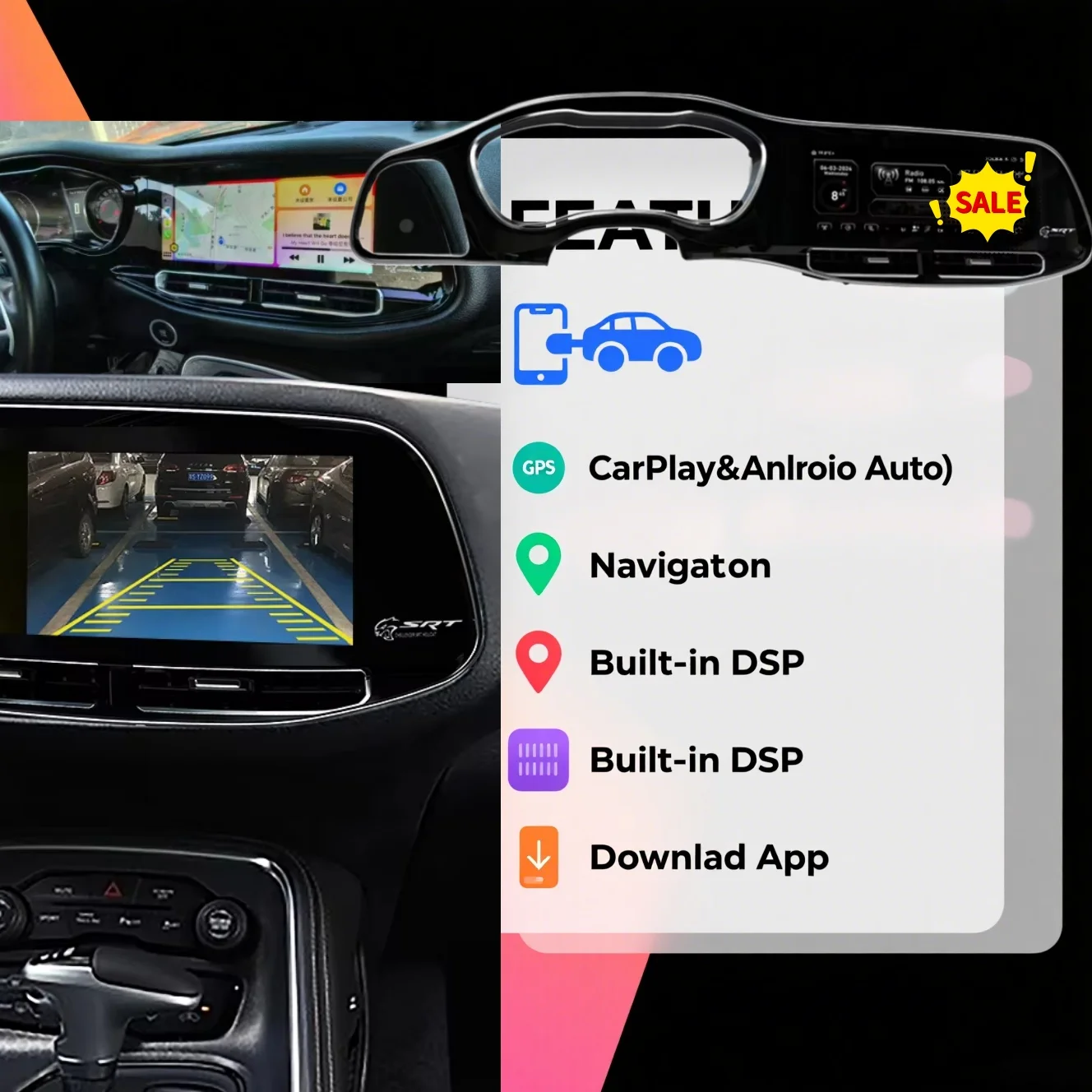 Android 12.3inch For Dodge Challenger SRT Hellcat 2010-2024 Car Radio LCD Carplay Touch Screen Multimedia Player GPS Navigation
Android 12.3inch For Dodge Challenger SRT Hellcat 2010-2024 Car Radio LCD Carplay Touch Screen Multimedia Player GPS Navigation