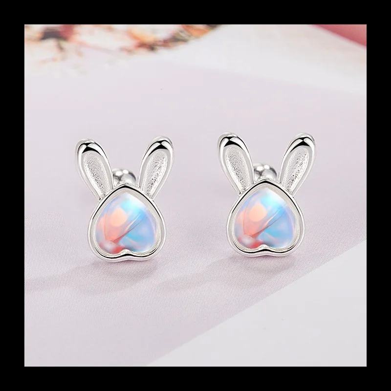Korean Version Screws Cute Rabbit Love Moonstone Earrings Female Small Fresh and Sweet Temperament Fairy Versatile Earri
Korean Version Screws Cute Rabbit Love Moonstone Earrings Female Small Fresh and Sweet Temperament Fairy Versatile Earri