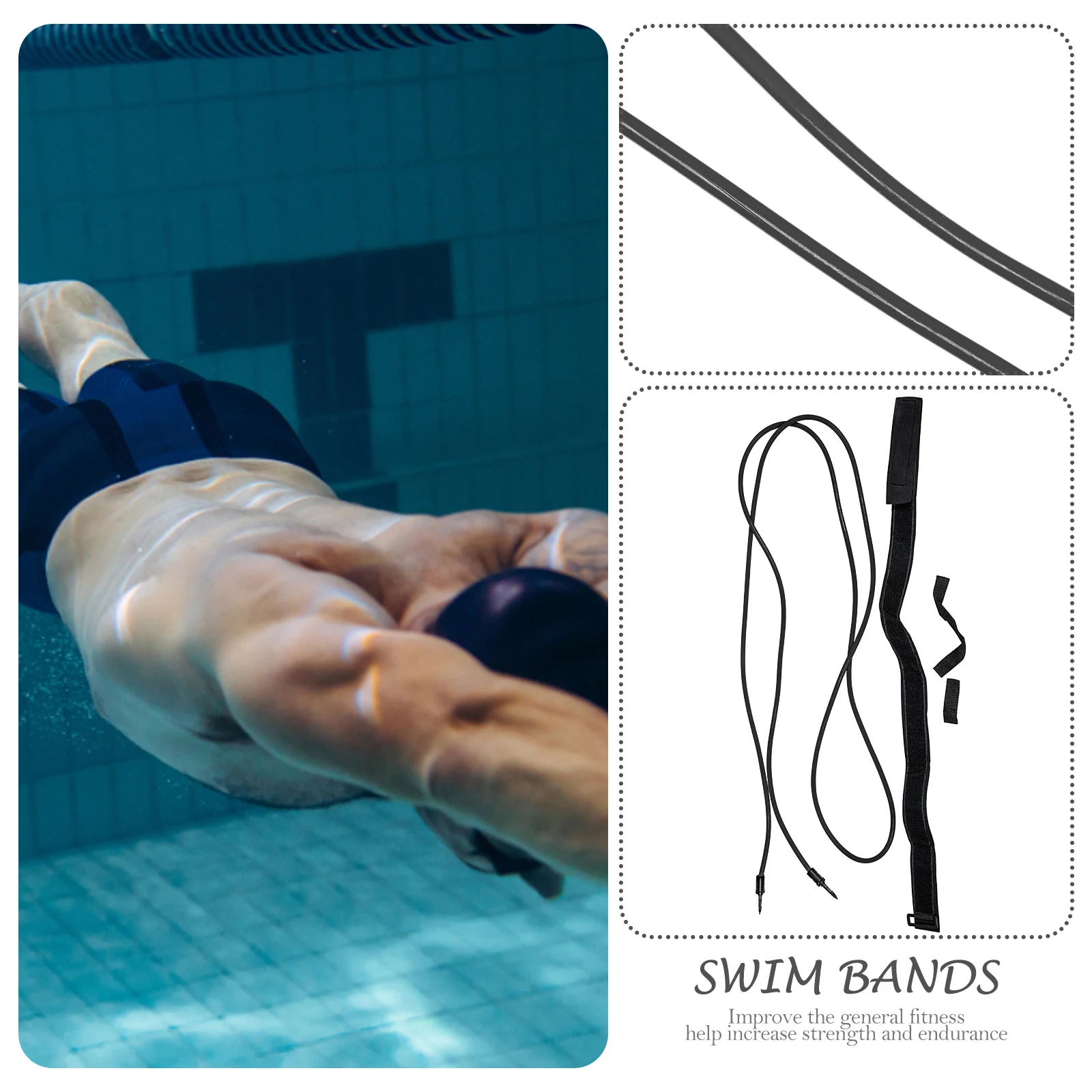 Swim Swimming Train Belt Adult Black Equipment Adjustable Elastic Rope Kit In Place Resistance Training
Swim Swimming Train Belt Adult Black Equipment Adjustable Elastic Rope Kit In Place Resistance Training