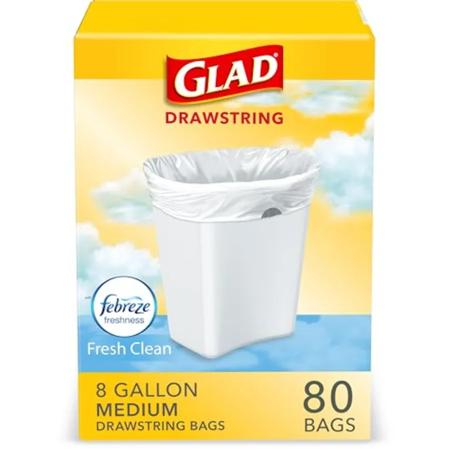Medium Trash Bags, 8 Gallon, Garbage Bags, With Odor Control and Drawstring
Medium Trash Bags, 8 Gallon, Garbage Bags, With Odor Control and Drawstring