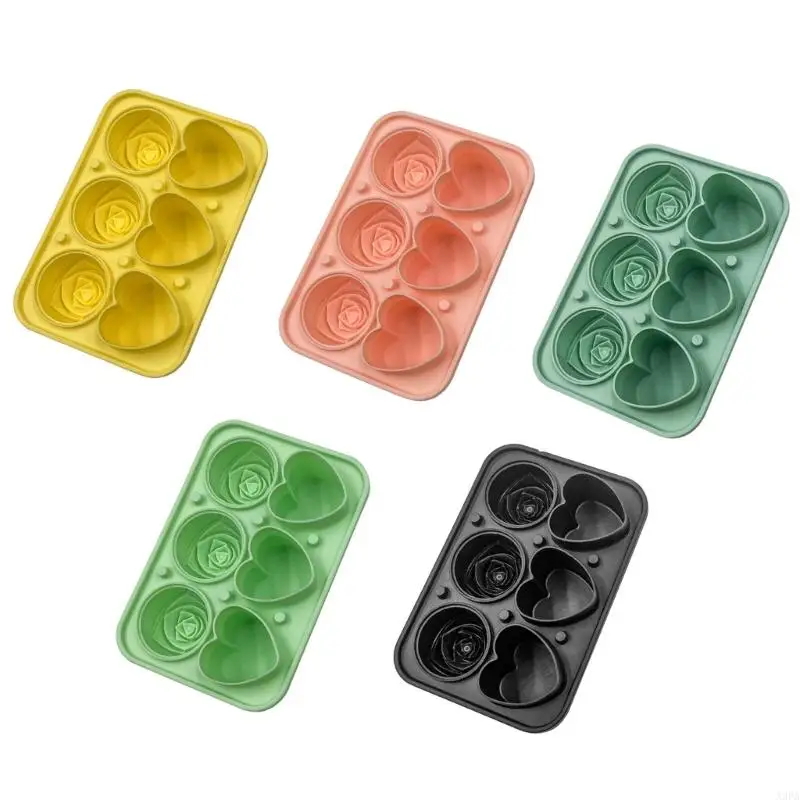 A3PA Ice-Cube Trays for Freezer 4 Large Ice-Cube Mold Rose Heart Ice-Cube Mold Easy to Release Silicone Ice-Cube Tray
A3PA Ice-Cube Trays for Freezer 4 Large Ice-Cube Mold Rose Heart Ice-Cube Mold Easy to Release Silicone Ice-Cube Tray