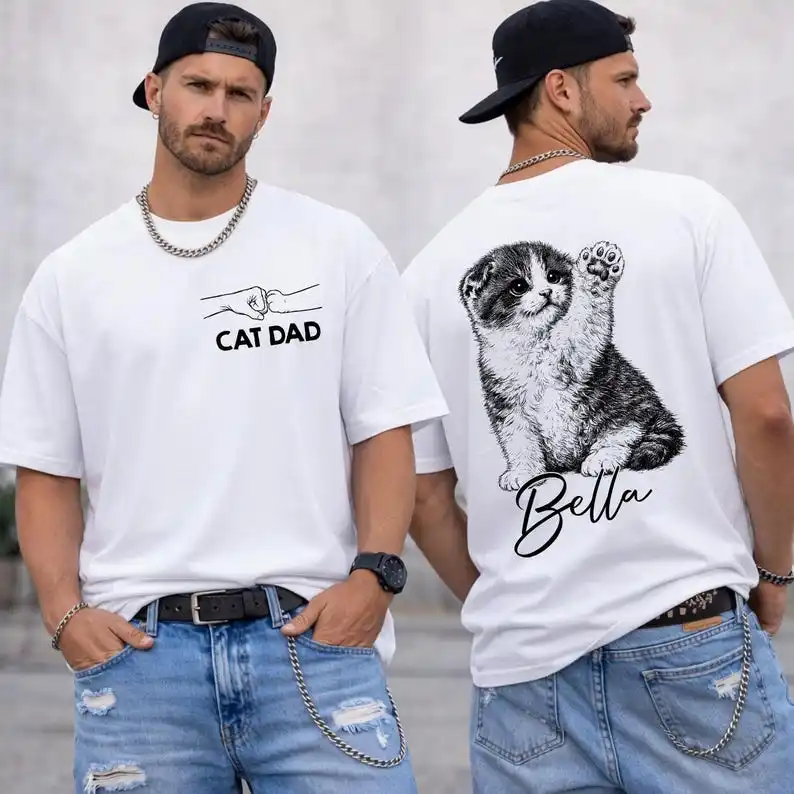 Men's Personalize Dog Dad T-shirt Custom Pet Photo Name Design Cotton Tees Father’s Day Gift Personalized Birthday Presents
Men's Personalize Dog Dad T-shirt Custom Pet Photo Name Design Cotton Tees Father’s Day Gift Personalized Birthday Presents