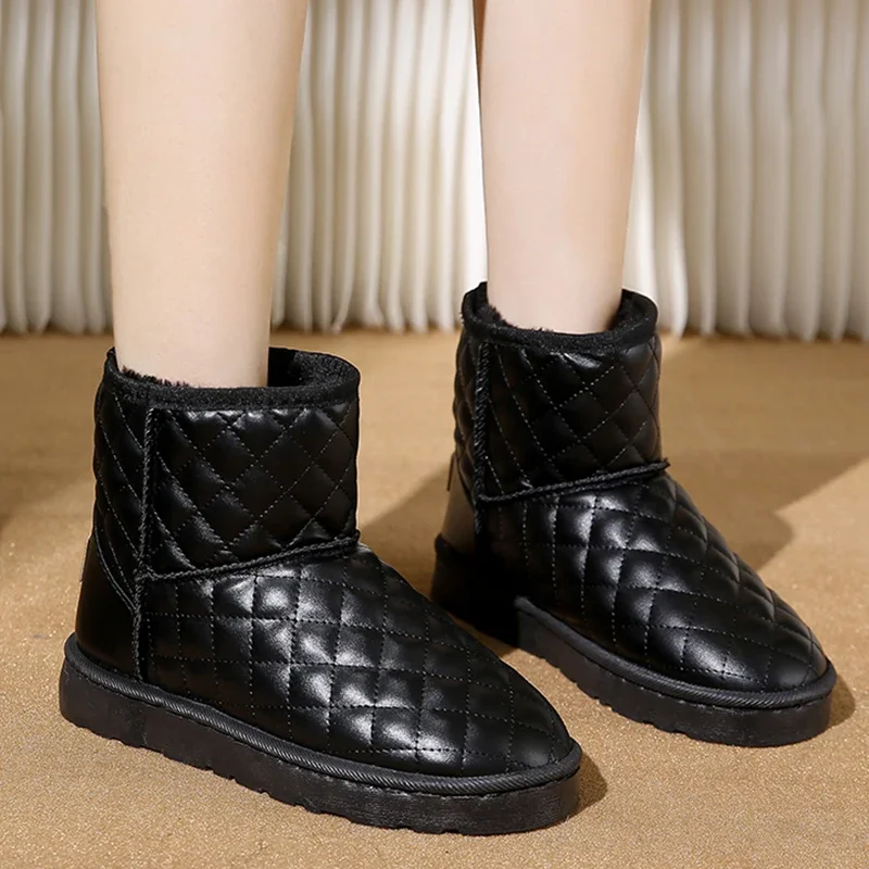 Women Thicken Plush Warm Winter Boots 2023 Waterproof Non-Slip Snow Boots Woman PU Leather Flat Heels Ankle Botas Cotton Shoes
Women Thicken Plush Warm Winter Boots 2023 Waterproof Non-Slip Snow Boots Woman PU Leather Flat Heels Ankle Botas Cotton Shoes