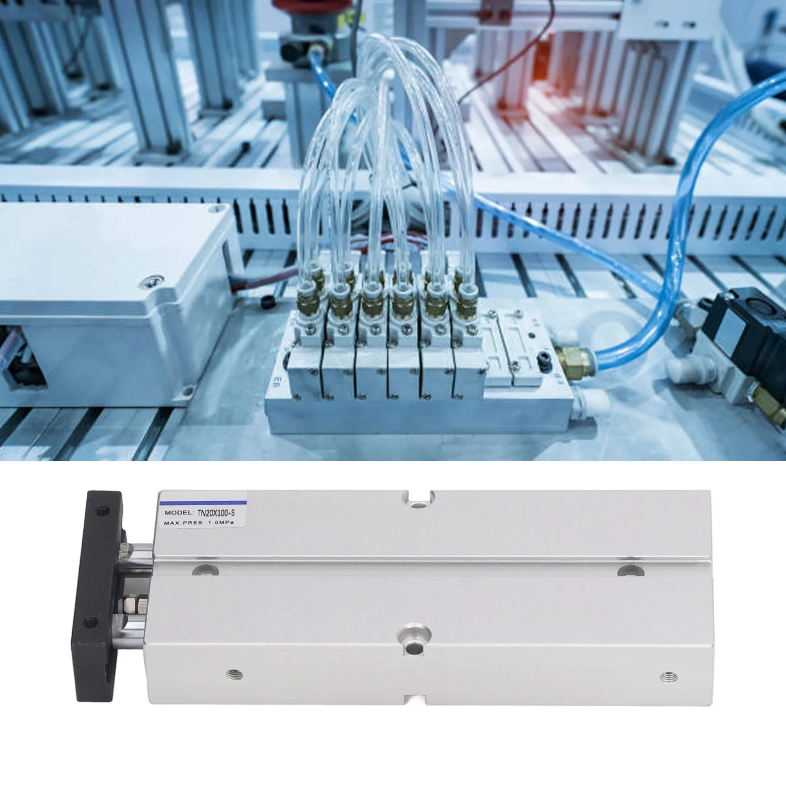 Double Rod Double Acting Cylinder 20mm Dia Air Cylinder Easy To Install 100mm Stroke Clear Threads Aluminum Alloy for Equipment
Double Rod Double Acting Cylinder 20mm Dia Air Cylinder Easy To Install 100mm Stroke Clear Threads Aluminum Alloy for Equipment