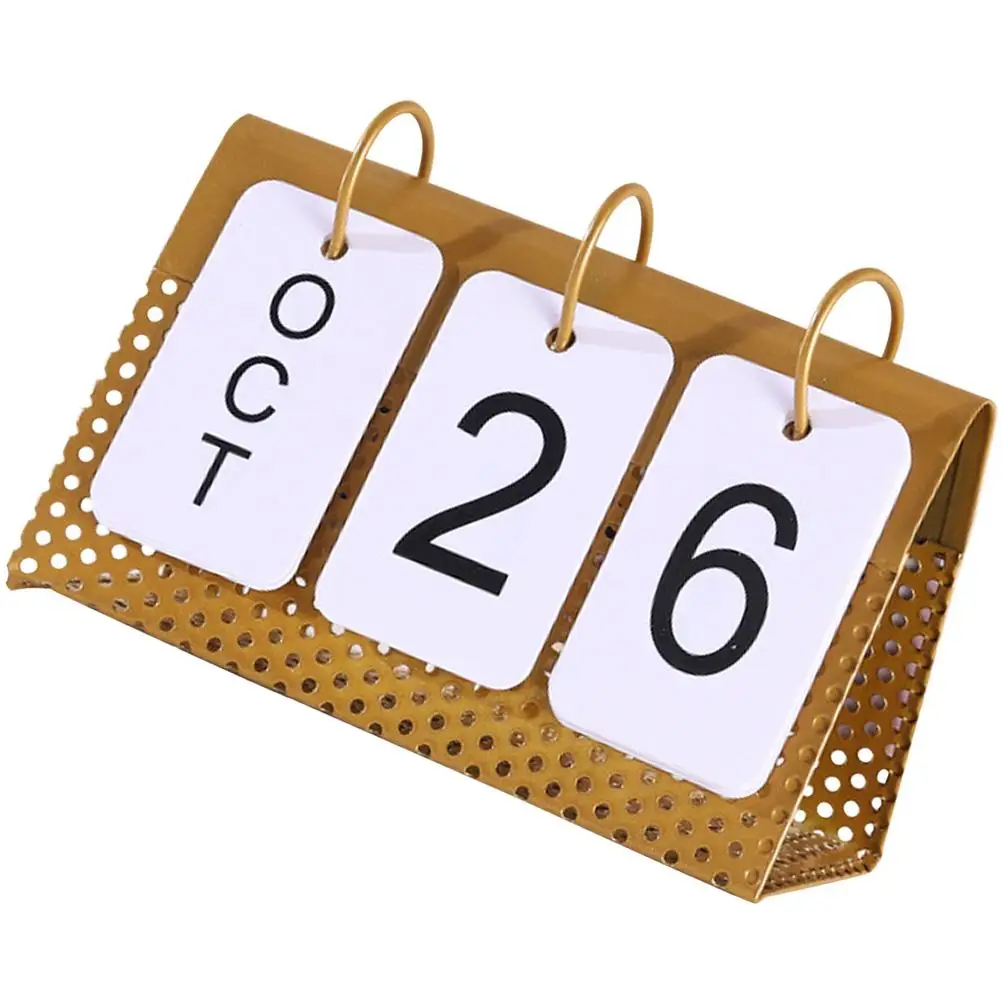 Perpetual Calendar Desk Decor Iron Frame Modern Vintage Home Crafts Household Gifts Golden Color Office Supplies
Perpetual Calendar Desk Decor Iron Frame Modern Vintage Home Crafts Household Gifts Golden Color Office Supplies