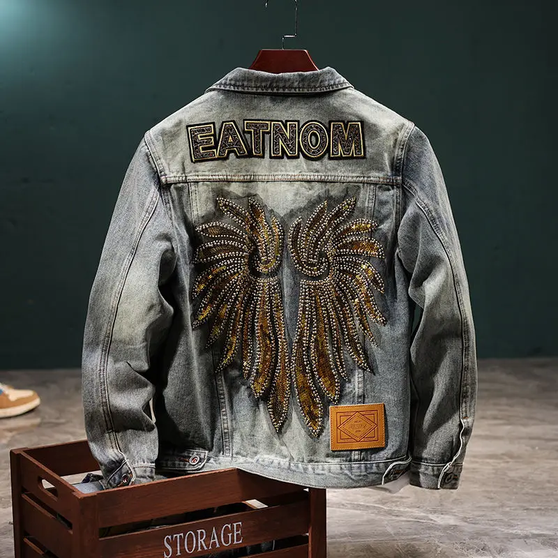 Spring and Autumn New Hot Diamond Heavy Industry Embroidered Denim Jacket Men's Long Sleeve Versatile Casual Jacket
Spring and Autumn New Hot Diamond Heavy Industry Embroidered Denim Jacket Men's Long Sleeve Versatile Casual Jacket