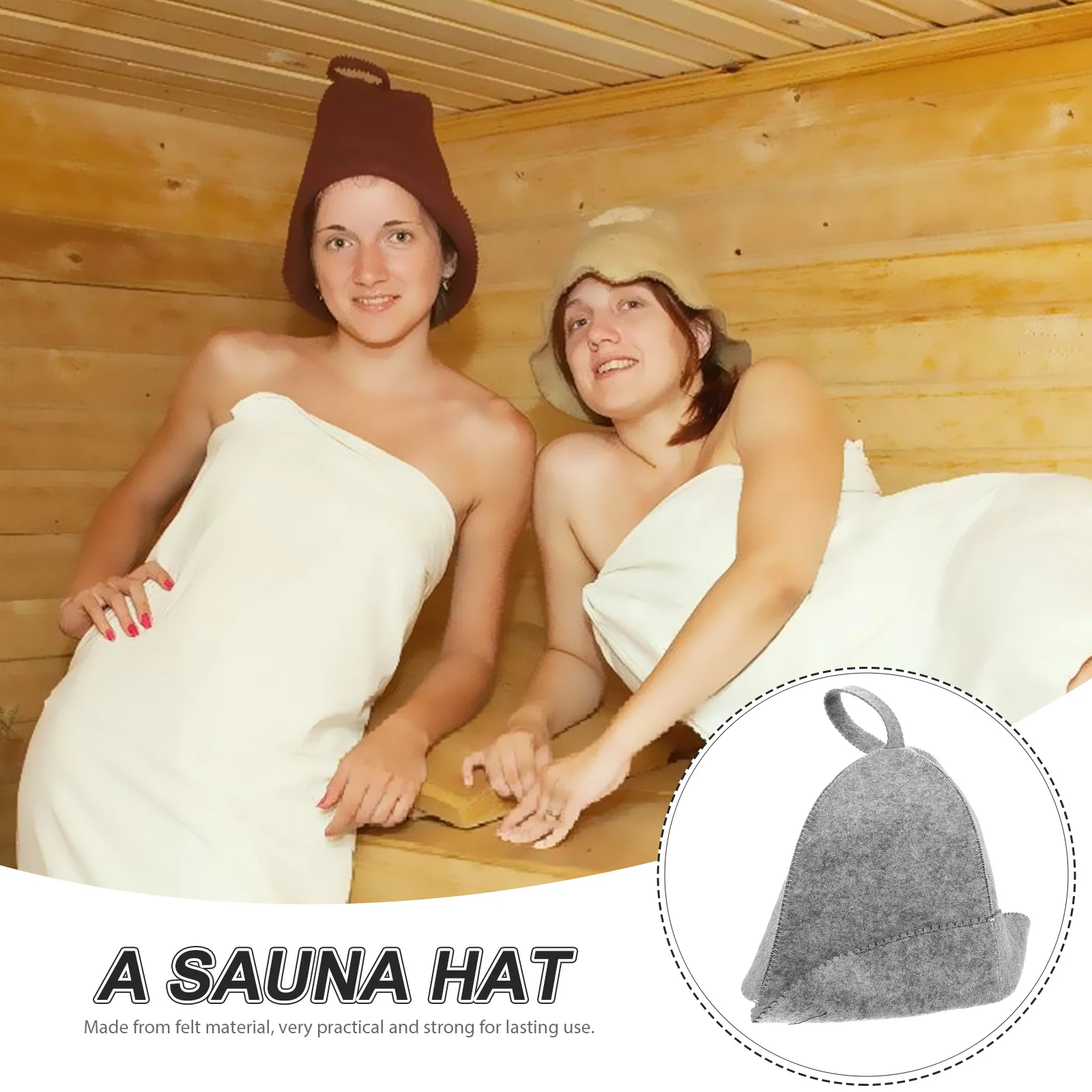 Bath Hat Felt Sauna Cap Absorbent Lightweight Portable Comfortable Gray Color Adult Female Size Sauna Room Supplies
Bath Hat Felt Sauna Cap Absorbent Lightweight Portable Comfortable Gray Color Adult Female Size Sauna Room Supplies