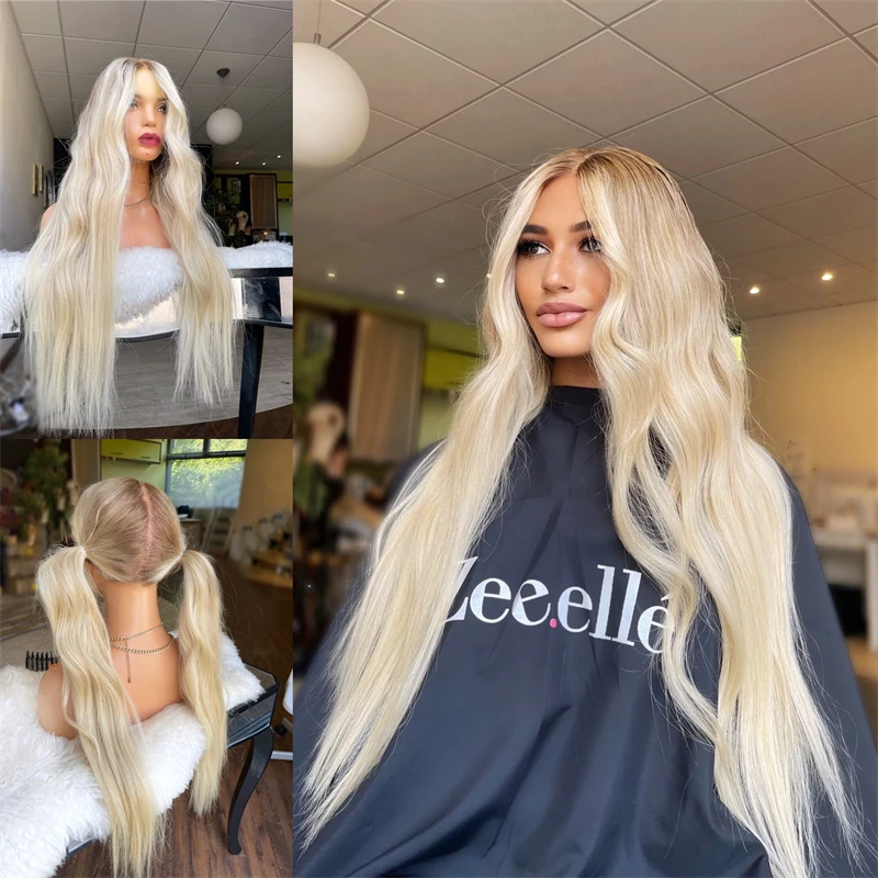 Bleached Knots Balayage Creamy Platinum Blonde Glueless HD Lace Front Wig Synthetic Blend Human Hair Wigs Pre Plucked Hairline
Bleached Knots Balayage Creamy Platinum Blonde Glueless HD Lace Front Wig Synthetic Blend Human Hair Wigs Pre Plucked Hairline