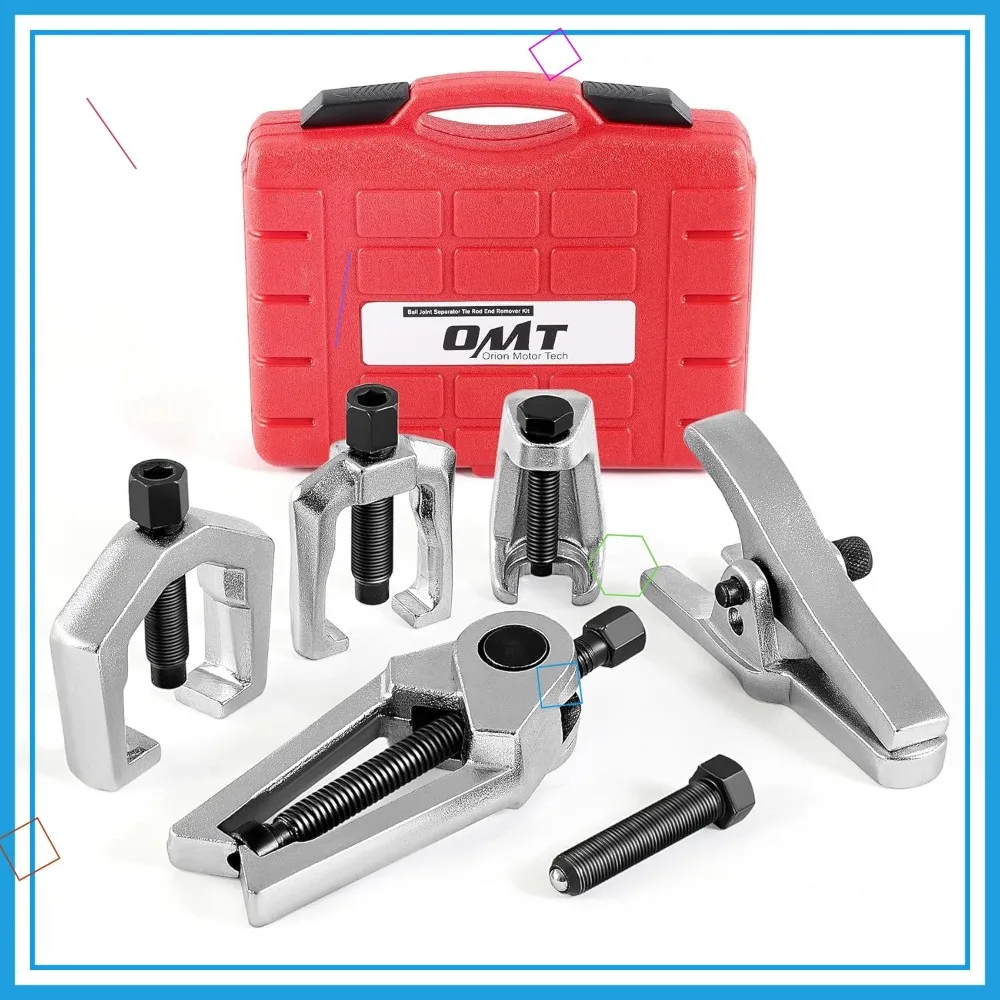 5-in-1 Front End Service Tool Set: Ball Joint Separator, Pitman Arm Puller, Tie Rod Remover Kit
5-in-1 Front End Service Tool Set: Ball Joint Separator, Pitman Arm Puller, Tie Rod Remover Kit