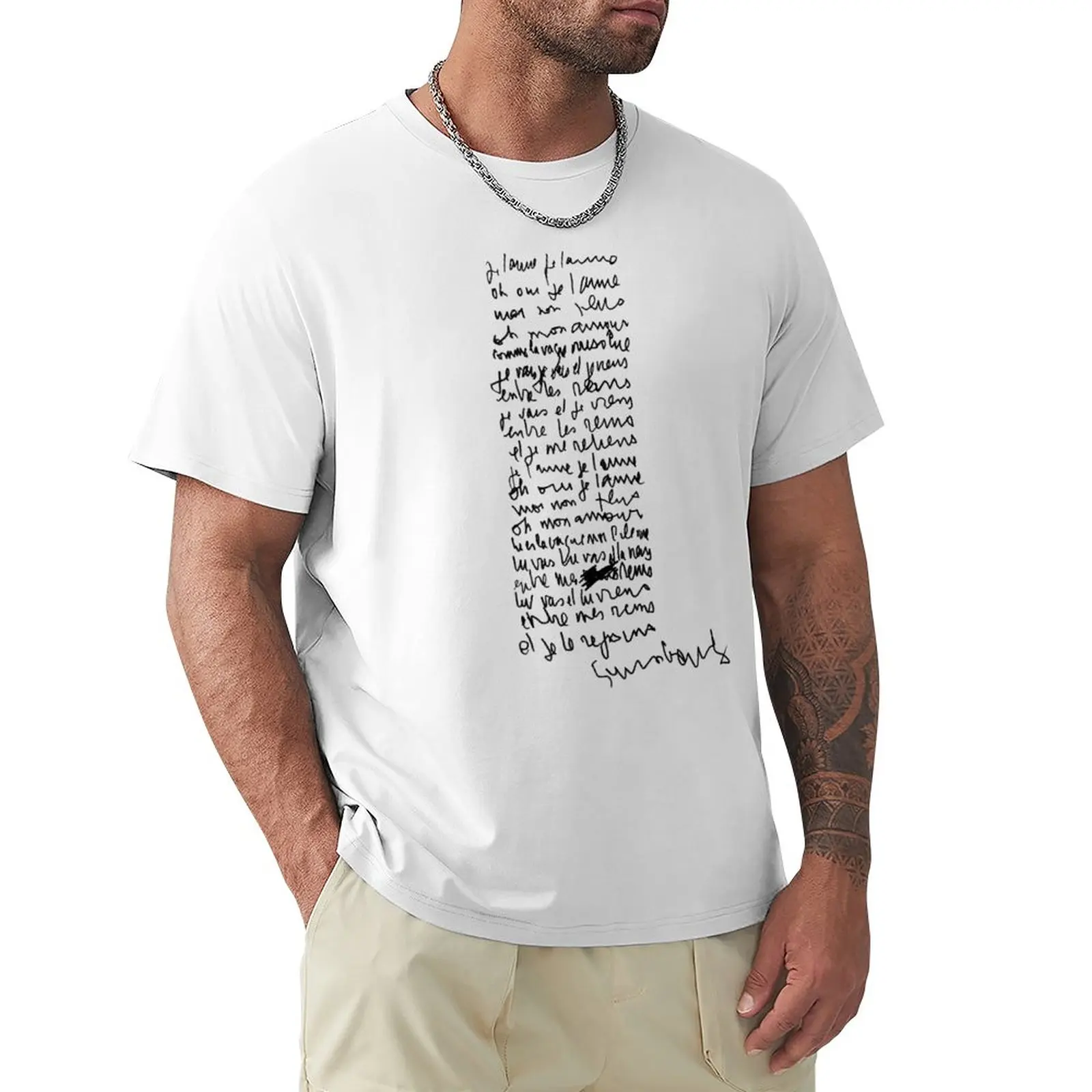 Serge Gainsbourg paroles Je t'aime T-Shirt funnys vintage clothes mens t shirts casual stylish
Serge Gainsbourg paroles Je t'aime T-Shirt funnys vintage clothes mens t shirts casual stylish