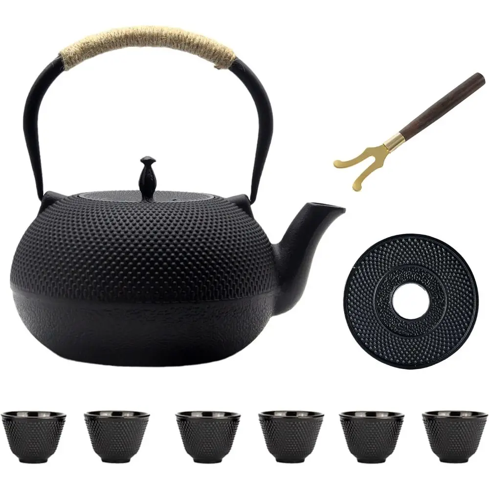 Big Cast Iron Teapot Set with Cups, Japanese Tetsubin Tea Kettle or Stovetop Sae, Cast Iron Tea Set with Tea Strainer or Loose T
Big Cast Iron Teapot Set with Cups, Japanese Tetsubin Tea Kettle or Stovetop Sae, Cast Iron Tea Set with Tea Strainer or Loose T