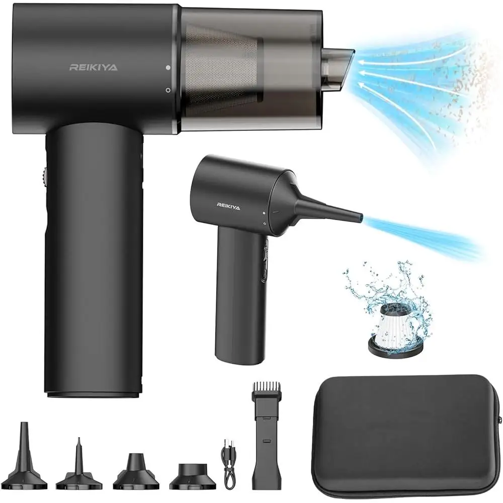 Portable Cordless 4 in 1 Vacuum Cleaner 14000PA Rechargeable Car Vacuum Duster Inflator Pump with LCD Display Accessories
Portable Cordless 4 in 1 Vacuum Cleaner 14000PA Rechargeable Car Vacuum Duster Inflator Pump with LCD Display Accessories