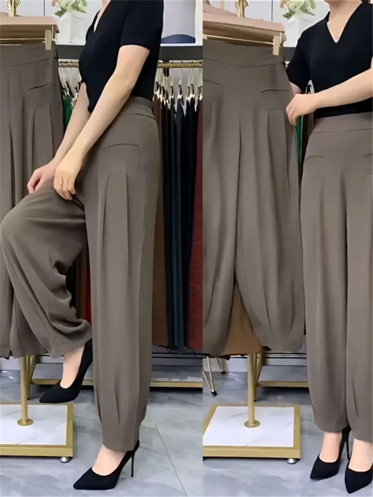 Ice Silk Cucumber Pants Casual Loose Thin Harem Pants for Middle-Aged Mothers Summer Slimming Wide Leg Pants High Waist Long ...
Ice Silk Cucumber Pants Casual Loose Thin Harem Pants for Middle-Aged Mothers Summer Slimming Wide Leg Pants High Waist Long ...