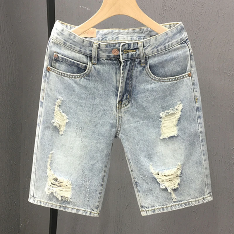 2026 Mens Summer Distressed Denim Shorts Baggy Casual Ripped Jeans Straight Leg Five Inch Shorts Streetwear Loose Fit
2026 Mens Summer Distressed Denim Shorts Baggy Casual Ripped Jeans Straight Leg Five Inch Shorts Streetwear Loose Fit