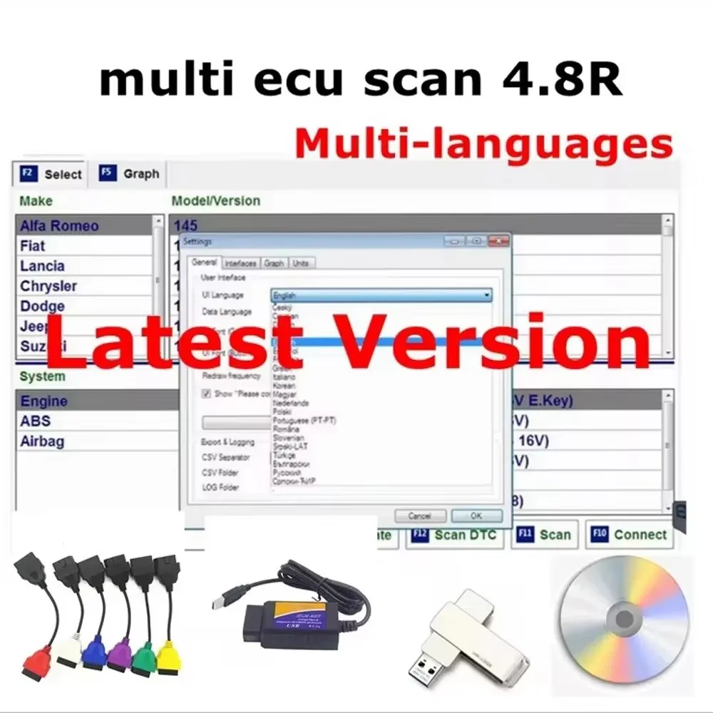 MultiEcuScan4.8 Software for Fiat Connector Auto Repair Data Can Work With ELM327 Mult/iEcu/Scan V4.6 4.7 Registered Unlimited
MultiEcuScan4.8 Software for Fiat Connector Auto Repair Data Can Work With ELM327 Mult/iEcu/Scan V4.6 4.7 Registered Unlimited