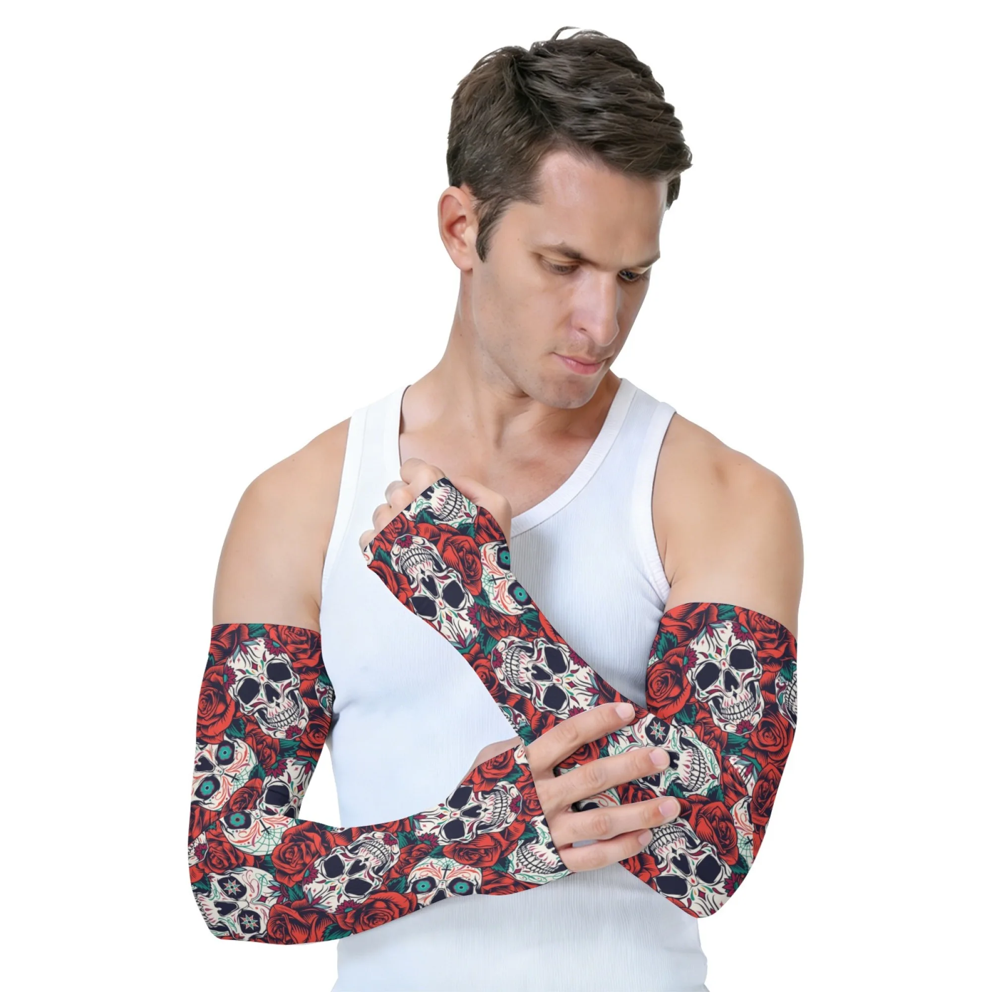 Retro Skull Tattoo Arm Sleeves Comfortable Non-slip Breathable Ice Sleeves Outdoor Gardening Fitness Protective Cover Unisex
Retro Skull Tattoo Arm Sleeves Comfortable Non-slip Breathable Ice Sleeves Outdoor Gardening Fitness Protective Cover Unisex