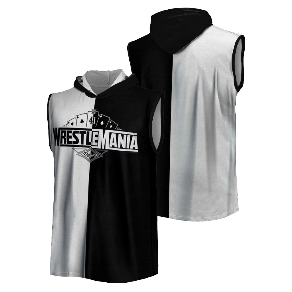 Men's ProSphere White/Black WrestleMania 41 Split Design Hooded Vest 3D Printed Summer Sports And Leisure Quick Drying Tank Tops
Men's ProSphere White/Black WrestleMania 41 Split Design Hooded Vest 3D Printed Summer Sports And Leisure Quick Drying Tank Tops