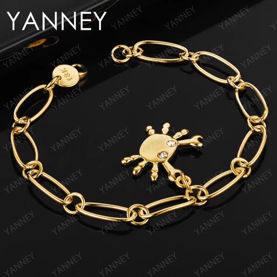 Fashion 8 Inches 925 Sterling Silver 18K Gold Fine Crab Bracelet For Women Charm Jewelry Accessories Wholesale
Fashion 8 Inches 925 Sterling Silver 18K Gold Fine Crab Bracelet For Women Charm Jewelry Accessories Wholesale