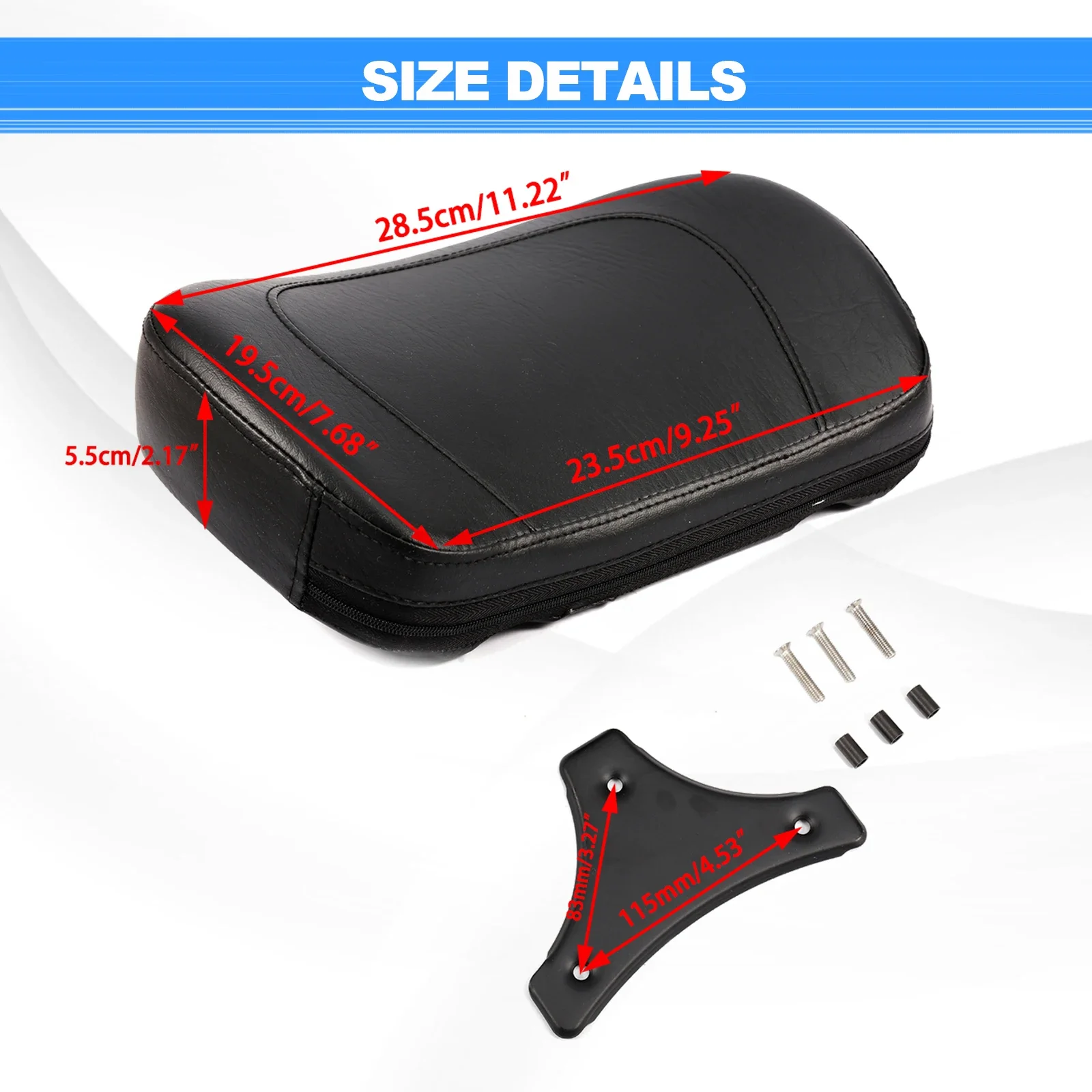 Съемная подушка для спинки сиденья вождения мотоцикла, черный хром для Harley Road King Street Electra Road Glide 2009-2014
Съемная подушка для спинки сиденья вождения мотоцикла, черный хром для Harley Road King Street Electra Road Glide 2009-2014