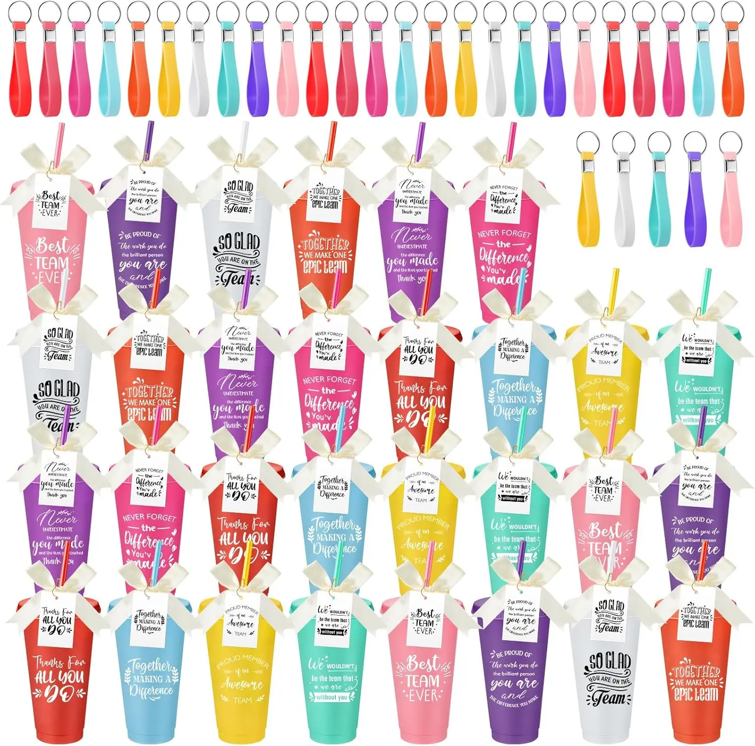 30 Sets Employee Appreciation Gifts Bulk 24 oz Plastic Tumbler with Lid and Straw Reusable Coffee Cups with Keychain Bowk
30 Sets Employee Appreciation Gifts Bulk 24 oz Plastic Tumbler with Lid and Straw Reusable Coffee Cups with Keychain Bowk