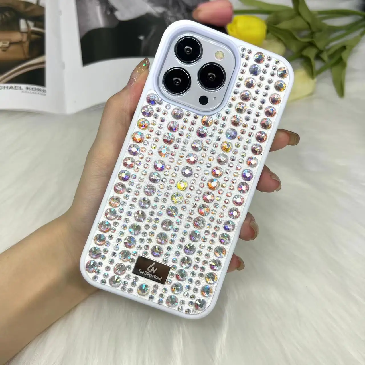Bling Luxury Diamond Encrusted Glitter Cell Phone Case For Iphone16promax Apple 15plus 14pro 13 12 11 Girls Fashion Glitter Case
Bling Luxury Diamond Encrusted Glitter Cell Phone Case For Iphone16promax Apple 15plus 14pro 13 12 11 Girls Fashion Glitter Case